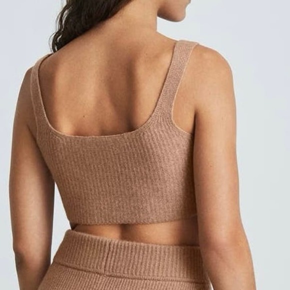 NWT Everlane The Cozy Tank Yak Wool Blend Cropped Camel - Small - Picture 2 of 4